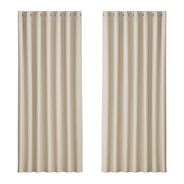 Artiss 2X Blockout Curtains Eyelet 240x230cm Beige